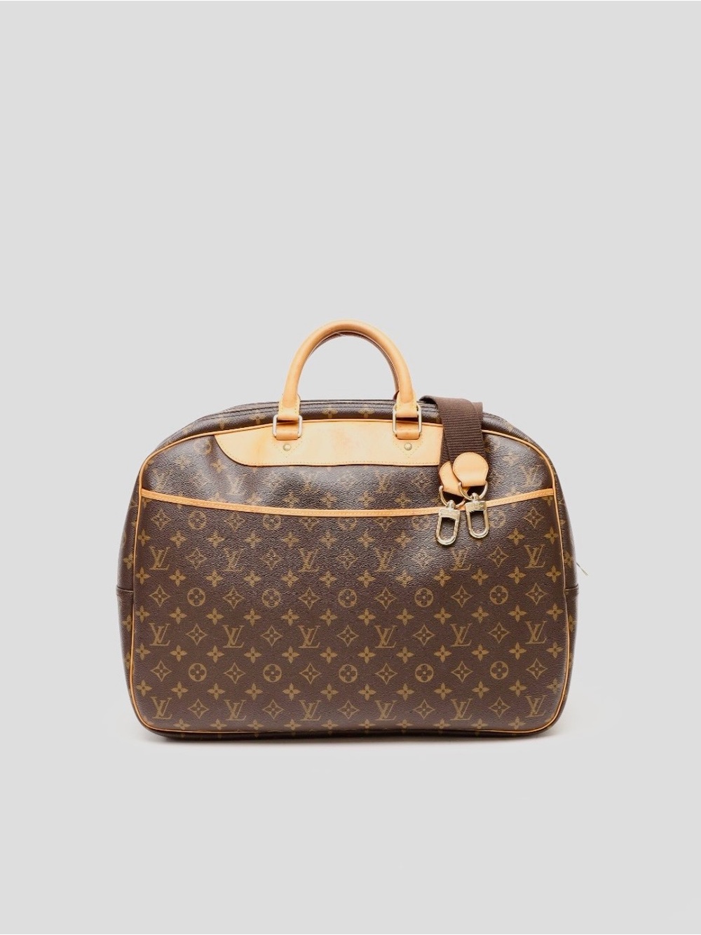 Louis Vuitton Monogram Brown Canvas Travel bag with Tan Trim